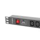 3. LANBERG 19" RACK POWER STRIP PDU PDU-08I-0200-C20-BK (1U, 16A, 8X IEC C13, 2M, C20 PLUG)