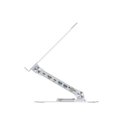 7. CONCEPTRONIC Laptop Holder with Docking Station 7 in 1 Silver