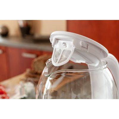 4. ELDOM LUMI GLASS KETTLE, CAPACITY 1.7 L, REG WATER TEMP., 2200 W, WHITE C510B