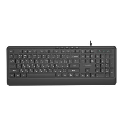 GEMBIRD WIRED MULTIMEDIA KEYBOARD SLIM 5 KEYS HOTKEYS, RU LAYOUT, BLACK