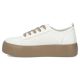 5. Women's leather sports shoes, white creepers, Filippo DP6116