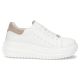 6. Women's leather platform shoes white Filippo DP6739