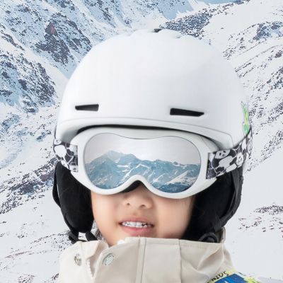 4. Qunature Panda Ski Goggles for Kids - Black/White