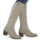 5. Women's leather insulated high-heeled boots, beige, Rieker Y2050-60