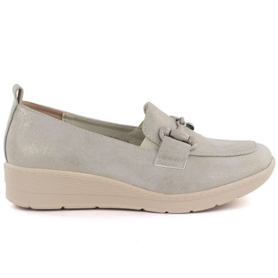 2. Women's gold platform shoes M.Daszyński MR1840