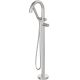 Freestanding bathtub faucet with shower set