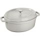 2. STAUB LA COCOTTE Oval Cast Iron Pot 3.2 ltr, Truffle