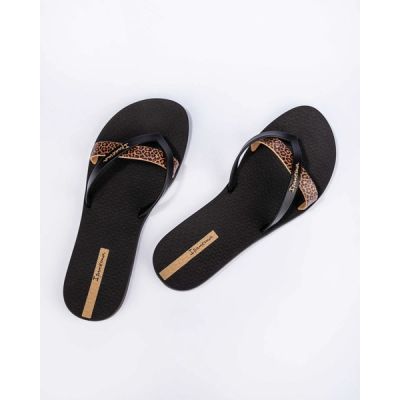 4. Ipanema Kirei women's flip-flops, fashionable and comfortable, black for the beach