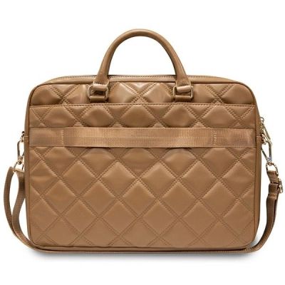 3. Guess Quilted 4G bag for a 16" laptop - brown
