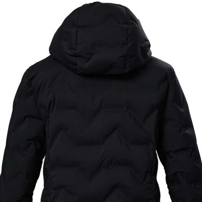 5. Killtec KOW 9 women's technical parka, quilted, hooded, zippered, waterproof, black (41806/200)