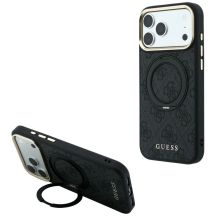 Guess Ring Stand 360 4G Classic Logo MagSafe Case for iPhone 17 Pro / 18 Pro - Black