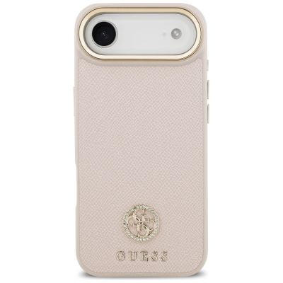 3. Guess Grained Strass Logo MagSafe iPhone Air Case - Pink