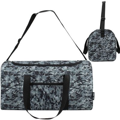 4. FITNESS/TRAVEL BAG A3032 BLACK CAMOUFLAGE SEMI LINE