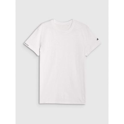 3. Men's regular plain T-shirt 4F 4FRSS25TTSHM3041-10S