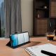 4. Puro Wallet Stand Case for iPhone 17 Air made of eco-leather, with a flap, wallet and stand function - black