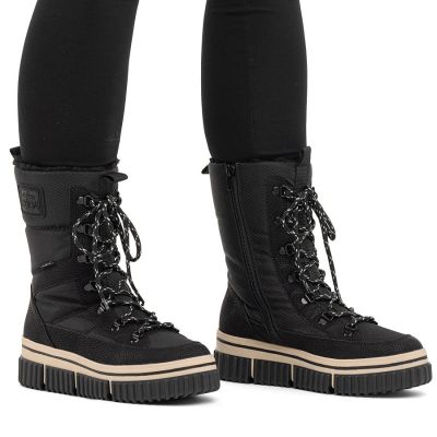 5. Water-resistant women’s snow boots with thick sole, black, Rieker Y6380-00