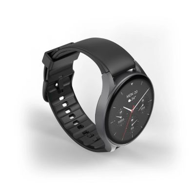 7. Hama 8900 GPS AMOLED Smartwatch 1.43" with Silicone Strap - Black