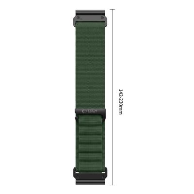 3. Tech-Protect Nylon Pro Band for Garmin Fenix 5X / 5X Plus / 6X / 6X Pro / 7X / 8 / 8 Pro / 9 / 9 Pro (51 mm) – green