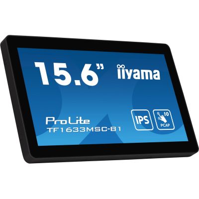6. iiyama ProLite TF1633MSC-B1 computer monitor 39.6 cm (15.6") 1920 x 1080 px Full HD Touchscreen Black