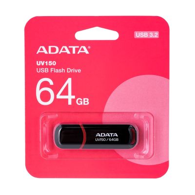2. ADATA UV150 AUV150-64G-RBK USB Flash Drive (64GB; USB 3.0; black)