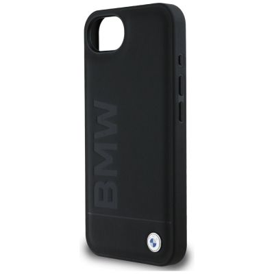 6. BMW Leather Hot Stamp iPhone 16e Case - Black
