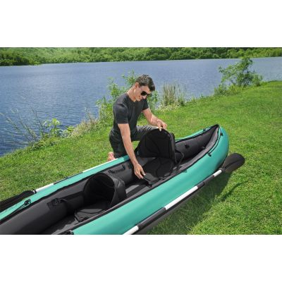 21. Bestway 65052 / 24 Sport Kayak 2 Seater Black, Green, Gray, Mint Acrylonitrile Butadiene Styrene (ABS), Nylon, Polyester, Polypropylene (PP), Polyvinyl Chloride (PVC) Inflatable Kayak