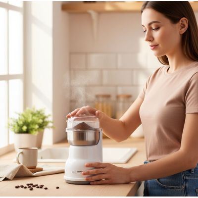 13. Esperanza Lungo EKC002W coffee grinder (160W; impact; white)