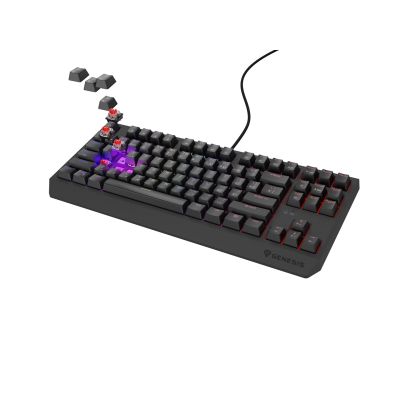 2. GENESIS THOR 230 TKL CZ/SK RGB MECHANICAL GAMING KEYBOARD OUTEMU RED BLACK HOT SWAP