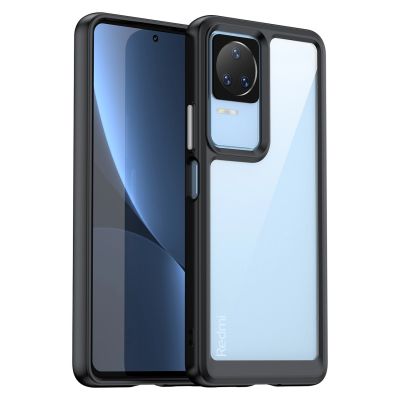 11. Outer Space Case for Xiaomi Poco F4 5G cover with a flexible frame black