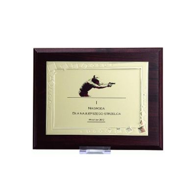 2. Plastic diploma with an engraved metal plate