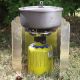 4. Wind shield for a camping stove burner - silver