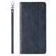 5. Magnet Strap Case iPhone 14 Pro Flip Wallet Mini Lanyard Stand Blue