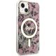 4. Guess GUHMP14MHCFWSP iPhone 14 Plus 6.7" pink/pink hardcase Flower MagSafe