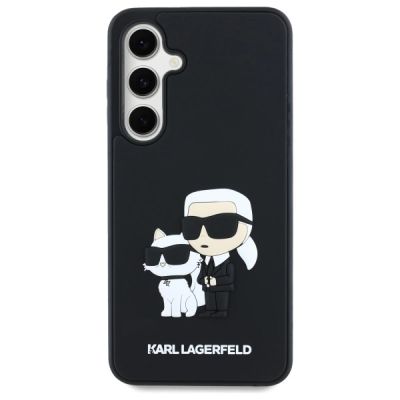 3. Karl Lagerfeld 3D Rubber Karl&Choupette Case for Samsung Galaxy S24 FE - Black