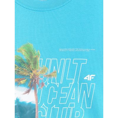 6. Men's regular printed T-shirt 4F 4FRSS26TTSHM4303-33S