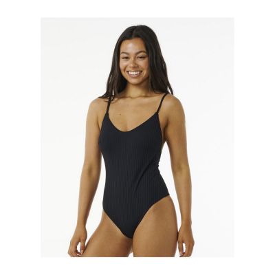 2. RIP CURL Premium Surf Cheeky 1Pc Black One-Piece Swimsuit