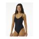 2. RIP CURL Premium Surf Cheeky 1Pc Black One-Piece Swimsuit