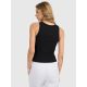 2. Women's slim ribbed knit top 4F 4FRAW25TSLEF310-20S