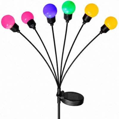 4. SOLAR LAMP DANCING IN THE WIND, COLORFUL BALLS, 6 LEDS, 75CM XXL