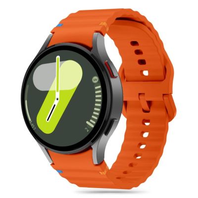 Tech-Protect Silicone Sport Strap for Samsung Galaxy Watch 4 / 5 / 5 Pro / 6 / 7 / FE - Orange