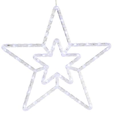 2. DECORATIVE STAR WITH ILLUMINATION 40 LEDS 35 CM WHITE