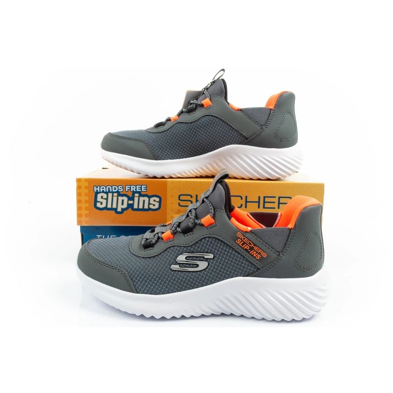 10. Skechers Bounder Slip-ins Junior Children's Sports Shoes Gray