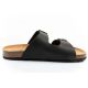 4. Bio Bio men's slippers, profiled flip-flops, natural leather, black