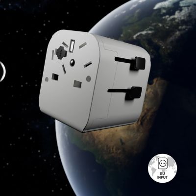 11. SBS universal travel adapter - EU 2xUSB-A - white