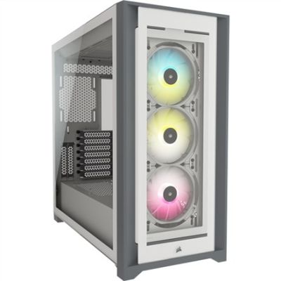 18. Corsair iCUE 5000X RGB Mid-Tower ATX Tempered Glass White case (CC-9011213-WW)