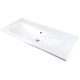 Ceramic recessed washbasin with space for a tap