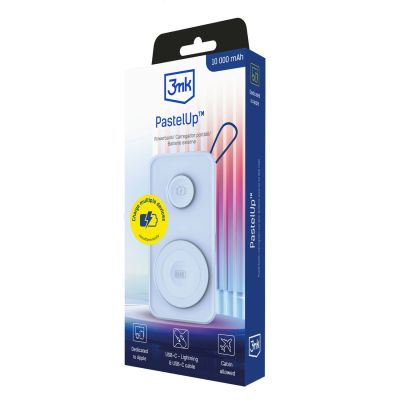 12. Powerbank 3mk PastelUp 10,000mAh 22.5W USB 1A1C - blue