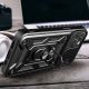 4. Hybrid Armor Camshield Case with Stand and Camera Cover for iPhone 15 Plus - Black