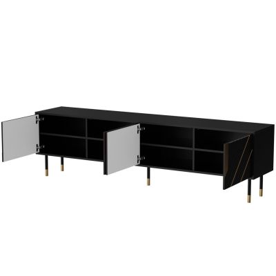 2. 4D MOUNTAIN TV cabinet 204x40x55 black + gold