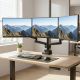 8. Maclean MC-811 desk mount for 3 monitors (desktop; 17" - 27"; max. 20kg)